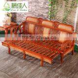 Cane Wood Rattan Livning Room Set Smart One Person Single Chesterfield Sofa Cum Bed Furniture thumbnail-4