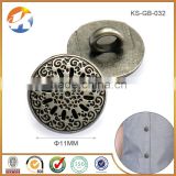 Hot Sale Anti Silver Zinc Alloy Sewing Metal Button