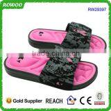 Pink/Black PU Upper and Women Gender women's slippers