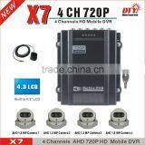 DTY 4H AHD H 264 Mobile Dvr for Truck/ AHD DVR With Built-in LCD Screen thumbnail-2
