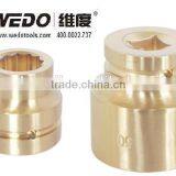 3/4" Impact Socket With Double Hex Points Aluminium Bronze/Beryllium Copper (non Sparking Tools) High-quality WEDO TOOLS