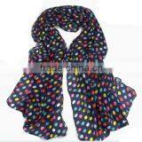 Fashion Scarf, Long Leopard Print Acrylic Chiffon Scarf With Dot 2013 thumbnail-1