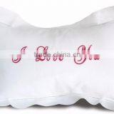 Embroiered Message Cotton Pillow Cover thumbnail-1