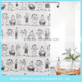 Character Fashion Design PEVA Shower Curtain With Children thumbnail-2