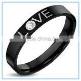 PERSONALIZED STAINLESS STEEL Black Ring thumbnail-1
