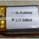 402030 180mah 3.7v Rechargeable Lipo Battery