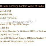 Asia Leader Products Solar Power Hand Crank Camping Light With FM Radio thumbnail-2