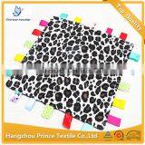 Lovely Snow Leopard Minky Print Mini Rag Blanket Baby Tag Blanket thumbnail-1