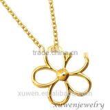 Flower Shape IPG Stainless Steel Necklace With Pendant