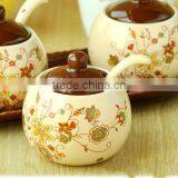 3pcs Ceramic Kitchen Jar With Spoon and Plate thumbnail-1