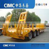 CIMC Heavy Duty Loader 50 Tons Excavator Low Flat Bed Semi Trailer