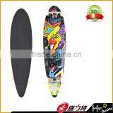 High Quantity Longboard Wholesale Canadian Maple Heat Transfer Printing Longboard Skate thumbnail-1