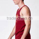 Daijun OEM Summer Men's Red and Yellow Fashion 100 Cotton Tank Top thumbnail-2