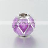 2016 European Romantic Purple Color Enamel S925 Charm Bracelet thumbnail-5