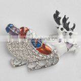 Crystal Christmas Jewelry Christmas ELK Brooch Pins thumbnail-5