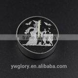 Black and Sliver Glitter Halloween Tea Light, Halloween Spider Light, Witch and Ghost Tea Light thumbnail-3