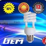 Best selling China Supplier Linan 13w T2 half spiral fluorescent bulb for home lighting