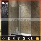 Small Prefabricated Frameless 304SUS Chrome Rectangle Sliding Shower Doors thumbnail-2