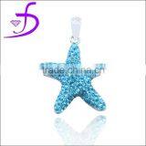 Starfish Series Shiny CZ Silver Pendant thumbnail-1