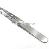 Stainless steel good quality slanted tweezer for eyebrow