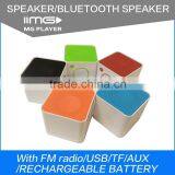 M-0322 Mini Square Portable Bluetooth Speaker With Hands-free Call Function + SD Card Slot thumbnail-1