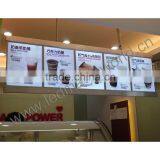 Takeaway Light up Hanging Led Fast Food Menu Board/LED Board Display