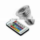 16 Colors Changing RGB LED Lamp 3W E27 85-265V White Light Bulb RGB LED Bulb Lamp Spot With Remote Control thumbnail-2