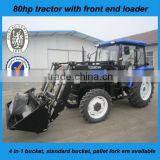 professional best 80hp 4wd farm tractor with front end loader for Australia market