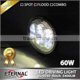 60W 9" High Power Round Truck Tractor Trailer Heavy Duty Vehicles High Power Driving Spotlight 4x4 off Road Headlight