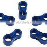200series AN10 10AN Blue Teflon Braided Dual Hose Separator Clamp Fittings thumbnail-3