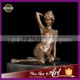 Antique Bronze Naked Female Bronze Art Sculpture thumbnail-1