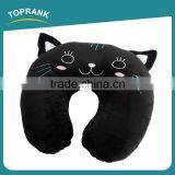 Toprank Manufacture Soft Support Short Plush Cartoon Cat U Shape Pillow PP Foam Bolster Travel Neck Pillow thumbnail-1