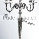 Wedding Silver Candelabra 5 Arm Candelabra / Aluminium Candelabra for Decoration 90 Cms thumbnail-2