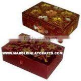 Zari Embroidery Jewelry Boxes, Embroidered Beaded Box thumbnail-1
