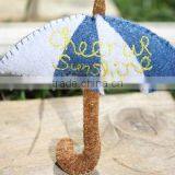 2017 China Hot Sale High Quality Handmade Promotional New Product Handmade Useful Eco Friendly Felt Decorative Umbrella Fabric thumbnail-1