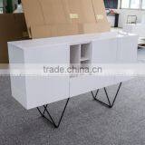 High Gloss Dining Cabinet With Black Solid Iron Legs H-828 thumbnail-2