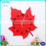 Lovely Design Wall Clock Acrylic Diy Green Leaves Shape Wall Clock thumbnail-2