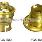 Hot Sale Copper Alluminium Iron Golden Lamp Holder Base Light Bulb Socket Cap E26 E27 B22 E14 thumbnail-5