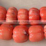 Wholesale 15mm Red Column Shape Natural Loose Coral Beads thumbnail-1