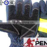 Fire Fight Gloves Elastic Cuff Good Grasping Cowhide Palm Colorful Flame Retardant Hand Fingers Protected Preventing Burnt thumbnail-4