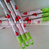 wholesale plastic covered broom handle with different pattern and size