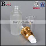 30ml Frosted Glass Whip Cream Bottles With Lotion Pump and Clear Cap thumbnail-2