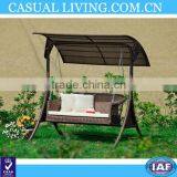 Porch Swing Garden Swing Chair DOUBLE SWING NEW Black & Brown thumbnail-1