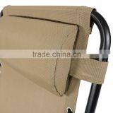 Patio Durable Beige Folding Soft Zero Gravity Chair With Cup Holder thumbnail-4