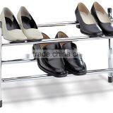 Home Furniture Shoe Storage Rack, 2 Tier Metal Shoe Shelves thumbnail-3