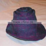 Best Selling Handmade in Nepal Eco-friendly Dark Color Felt Hat