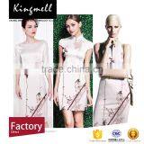 Dress Silk Fabircs Wholesales White Silk Fabrics Silk Linen for Garments thumbnail-1