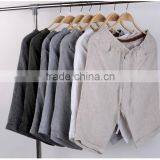 Summer Comfortable Casual Mens Beach Shorts Plain Linen Shorts thumbnail-1