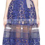 Honeycomb Mesh With Textured Lace Transparent Trims Skirt thumbnail-2