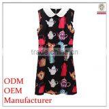 High Fashion Cute Peter Pan Collar Cotton Sleeveless Blouse thumbnail-1